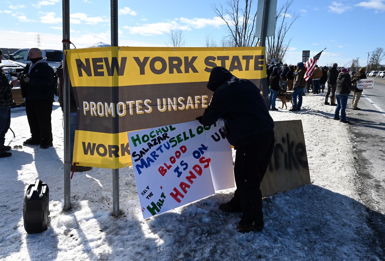 Protests of prison guards in New York