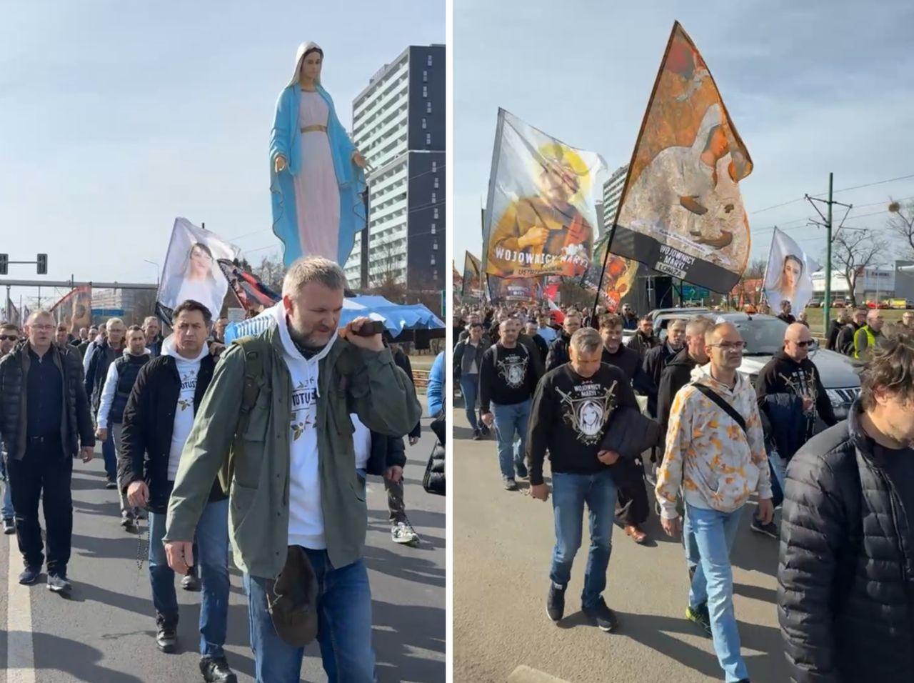 Tłumy mężczyzn na ulicach. Wojownicy Maryi spotkali się w Poznaniu
