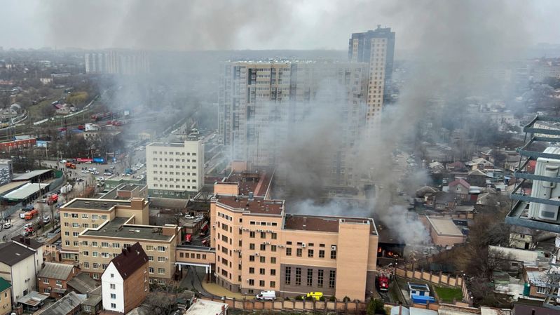 Пожежа у будівлі ФСБ у Ростові-на-Дону