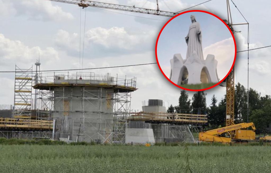 Pomnik Maryi pod Toruniem będzie miał 55 metrów. Pojechaliśmy na budowę