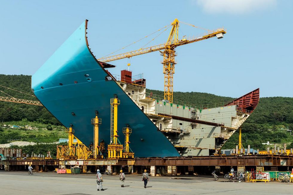 Matz Maersk Triple E - tak wygląda budowa największego statku świata 1