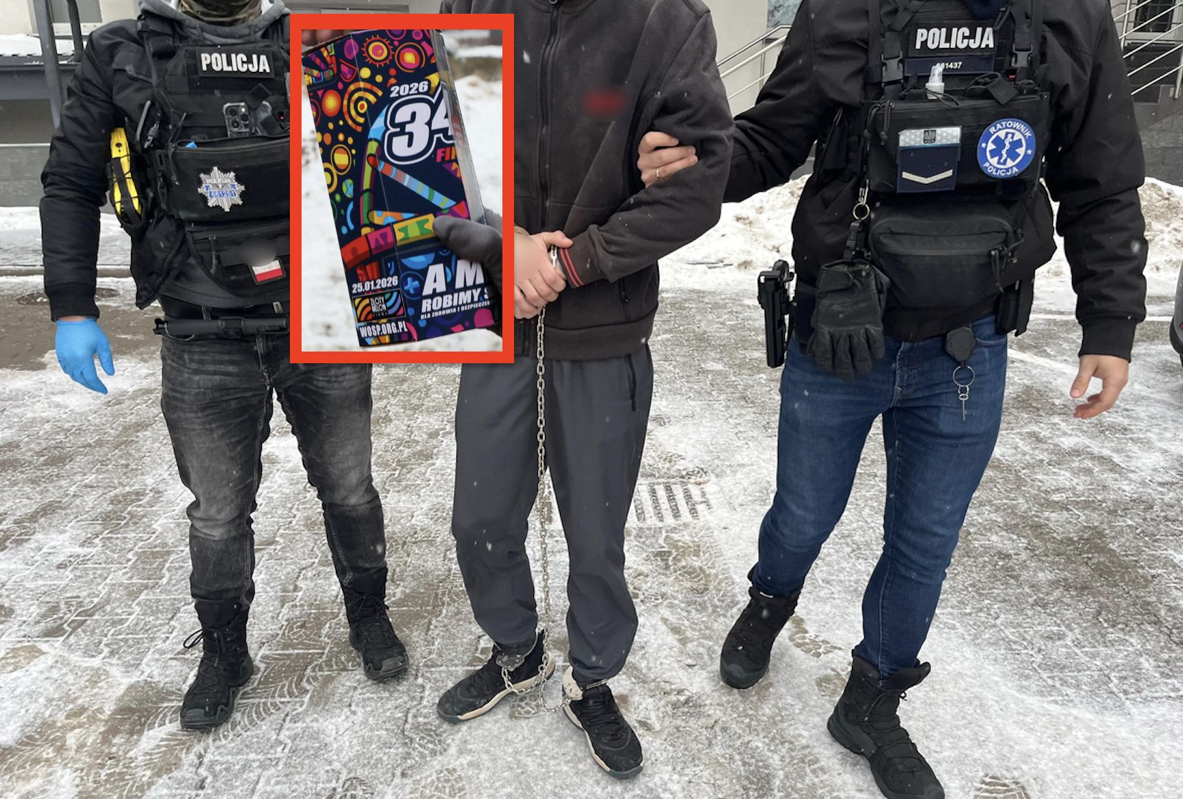 wiadomości,aktualności,WP Wiadomości Zuchwała kradzież puszki WOŚP. Zatrzymany złodziej zaatakował policję