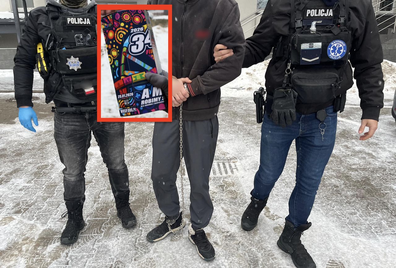 Zuchwała kradzież puszki WOŚP. Zatrzymany złodziej zaatakował policję