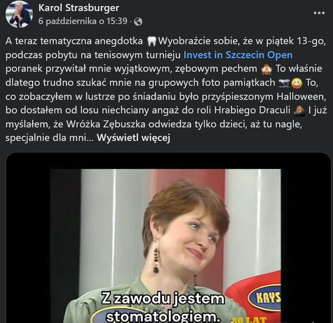 Anegdota Strasburgera o pomocy stomatologa