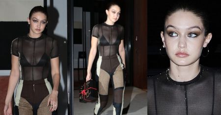 Gigi Hadid świeci stanikiem w drodze na urodziny siostry