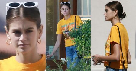 Mizerna Kaia Gerber wyłania się zza bujnej roślinności