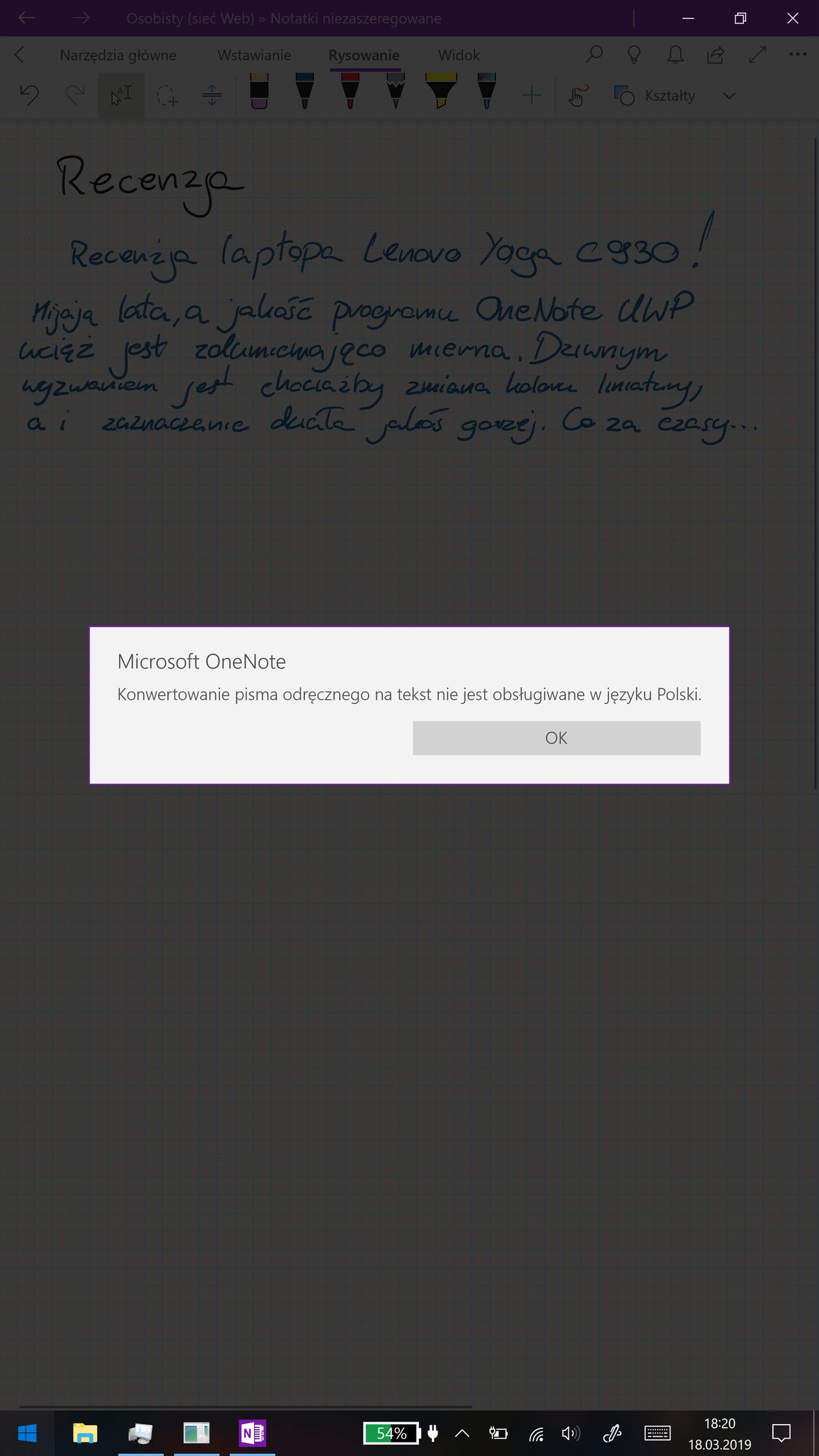 OneNote UWP to jakiś żart