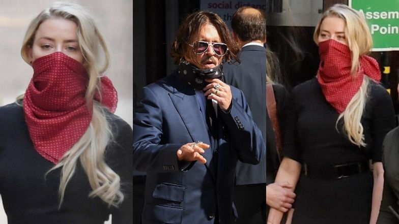 Elegancki Johnny Depp i posępna Amber Heard zmierzają na rozprawę do sądu w Londynie (ZDJĘCIA)