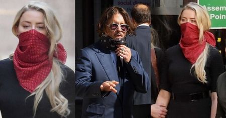 Elegancki Johnny Depp i posępna Amber Heard zmierzają na rozprawę do sądu w Londynie (ZDJĘCIA)