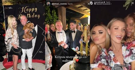 Joanna Krupa, ojczym Andziaks z młodszą o 40 lat ukochaną i narzeczona Rzeźniczaka świętują 50. urodziny Krzysztofa Gojdzia w Miami (ZDJĘCIA)