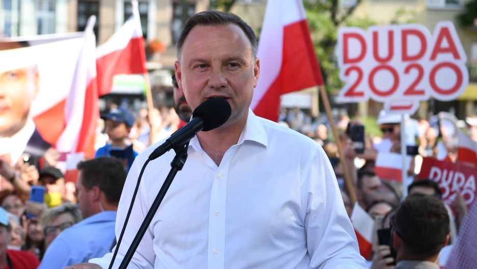 Wybory prezydenckie 2020. Prezydent Andrzej Duda na wiecu wyborczym