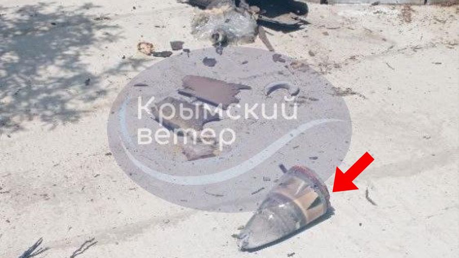 Wrak rakiety znaleziony przy Sewastopolu