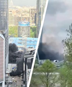 Pożar i eksplozja w Moskwie. Słup dymu w dzielnicy biznesowej