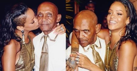 Rihanna całuje swojego dziadka! Na 85. URODZINY!