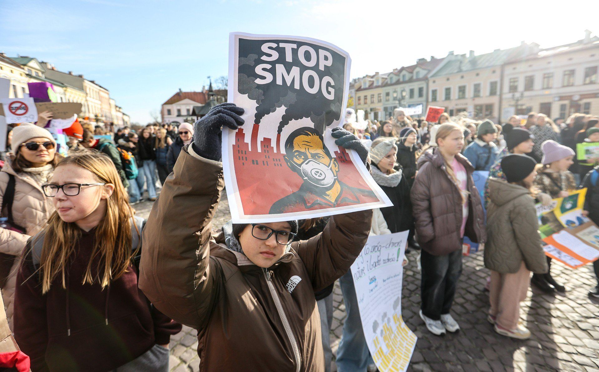 Barwny happening antysmogowy w Rzeszoweie