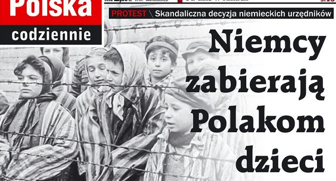 „Gazeta Polska Codziennie” krytykowana za okładkę z dziećmi w Auschwitz. Sakiewicz: to piekło psychiki dziecka oderwanego od rodziców