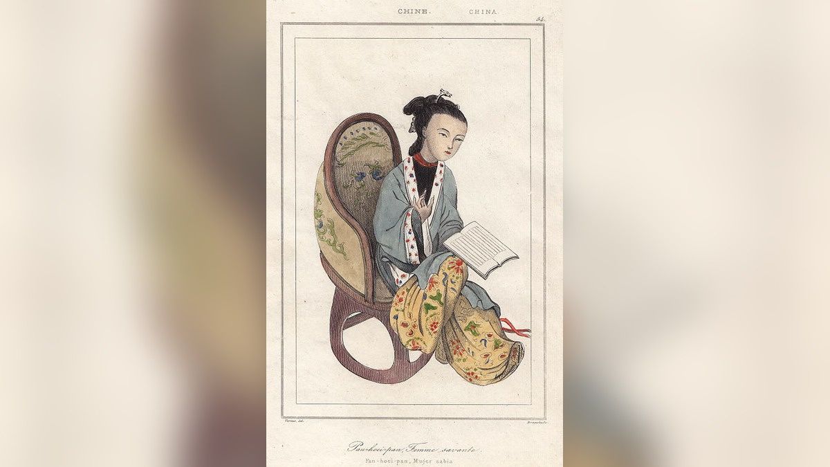 Ban Zhao na XIX-wiecznej ilustracji, opublikowanej około 1847 roku.