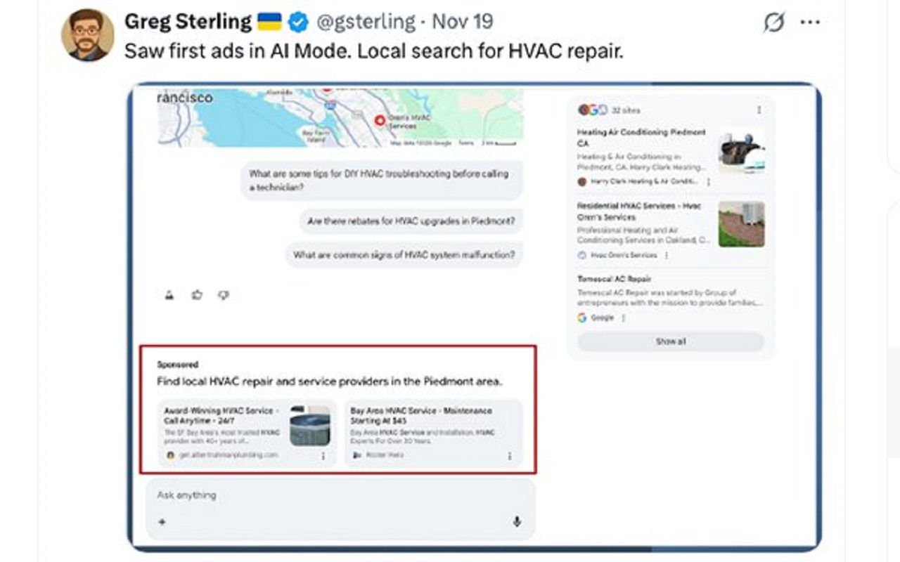 Google testuje reklamy w Trybie AI. Pierwsze wdrożenia widoczne poza Labs