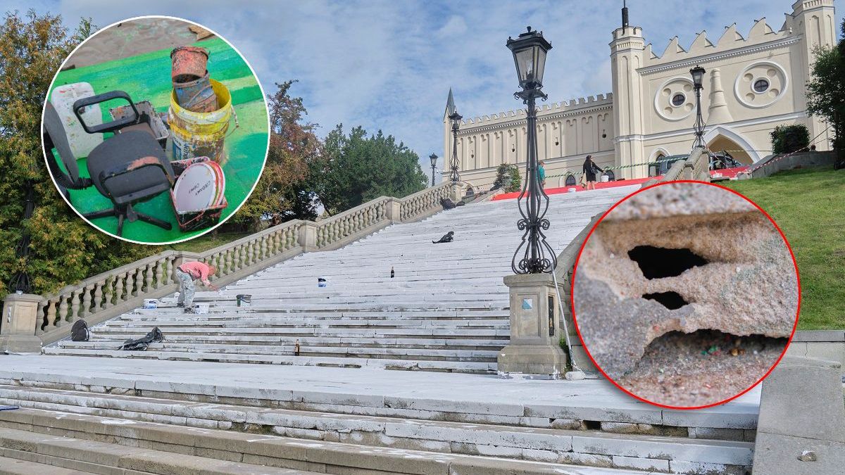 Artysta obrazu na schodach do Zamku działał niezgodnie z zaleceniami konserwatora