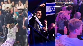 Na scenie show, na widowni krzyki i interwencja służb. Protestujący przeciwko Izraelowi zostali SIŁĄ WYPROWADZENI z Eurowizji (WIDEO)