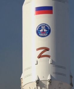 Rosyjski symbol ''Z'' w kosmosie. Nagranie ze startu rakiety w Rosji