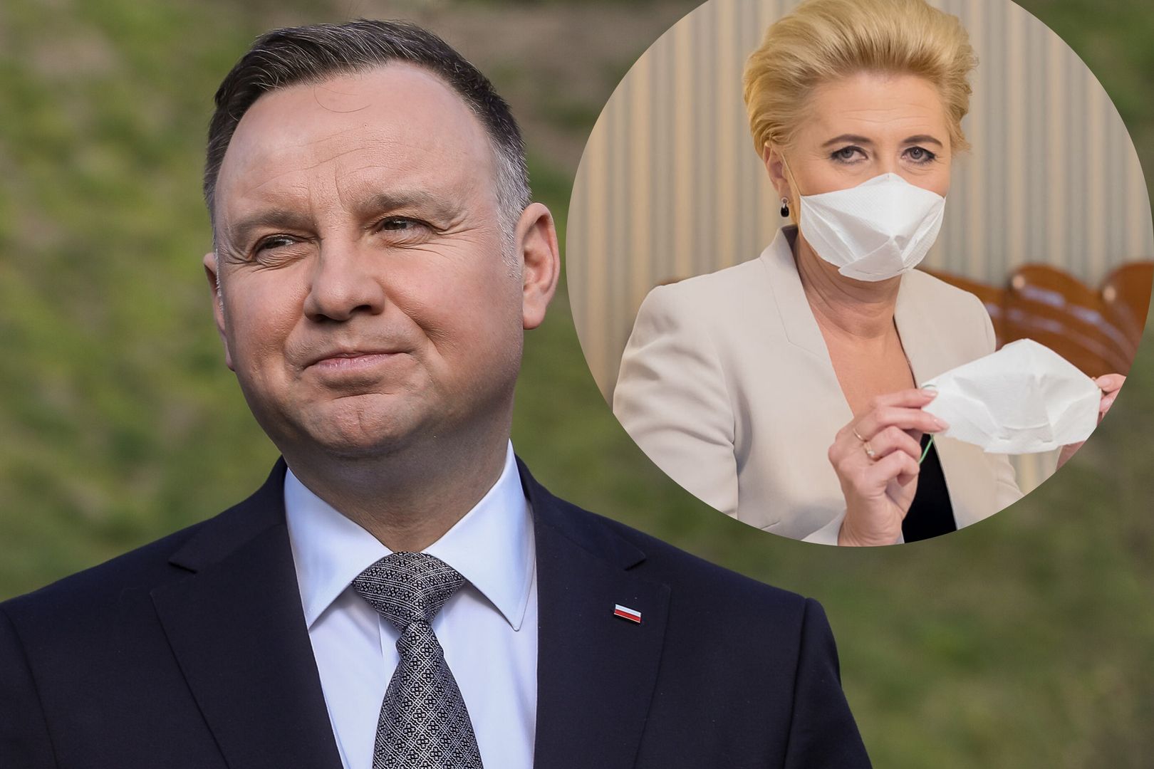 Andrzej Duda nie nosi maseczki wykonanej przez żonę