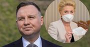 Andrzej Duda nie nosi maseczki, którą wykonała Agata Kornhauser-Duda. Prezydent wybrał patriotyczny model
