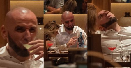 Elegancki Marcin Gortat i "ekspertka beauty" Żaneta Stanisławska sączą kolorowe trunki na randce (ZDJĘCIA)