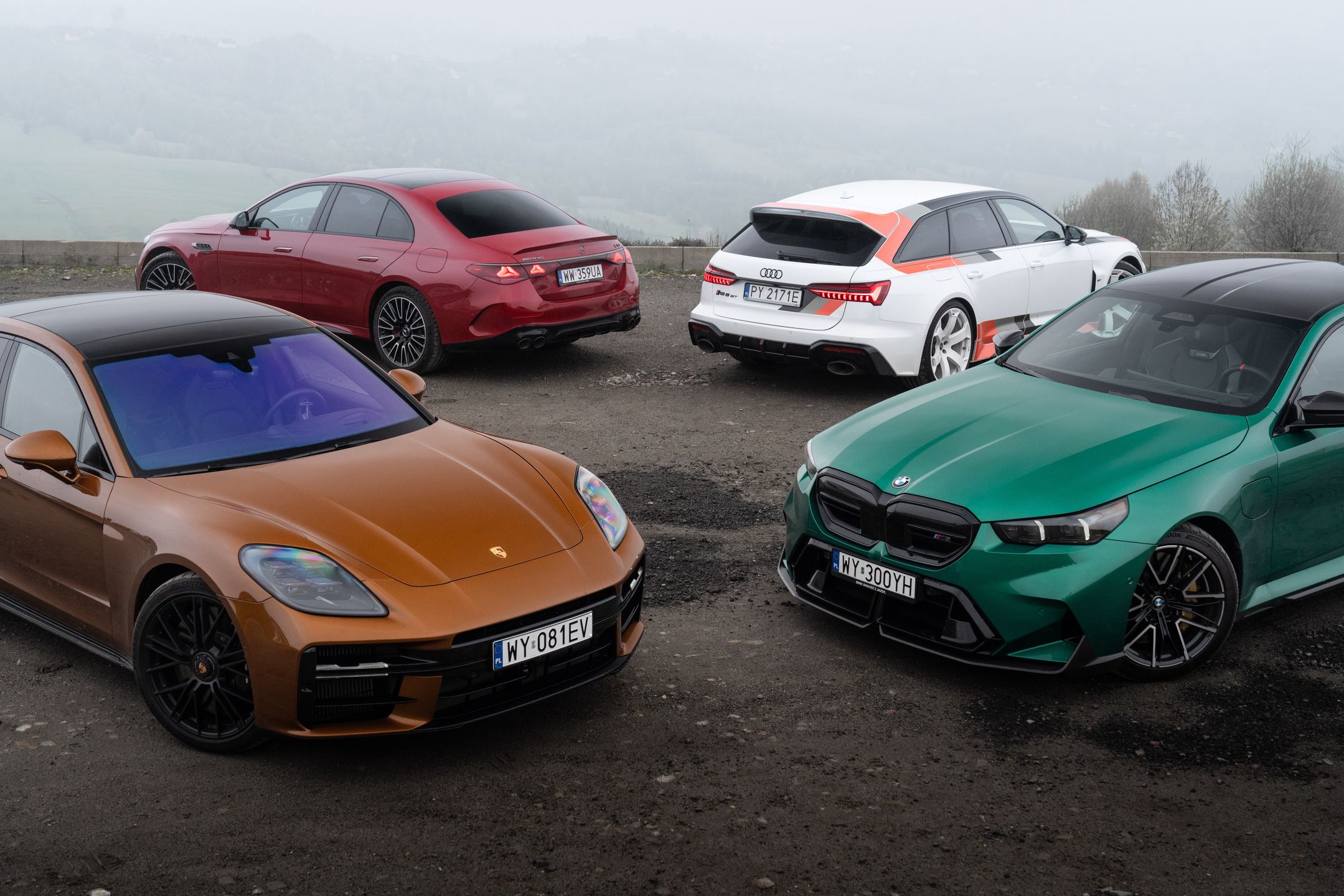 Audi RS 6 Avant GT, BMW M5, Mercedes-AMG E 53, Porsche Panamera