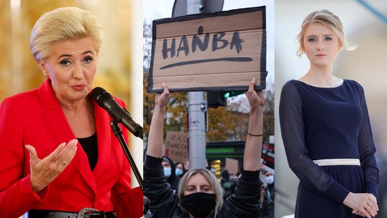 Protesty po wyroku TK. Polacy pytają: "Gdzie są Agata Kornhauser-Duda i Kinga Duda?"