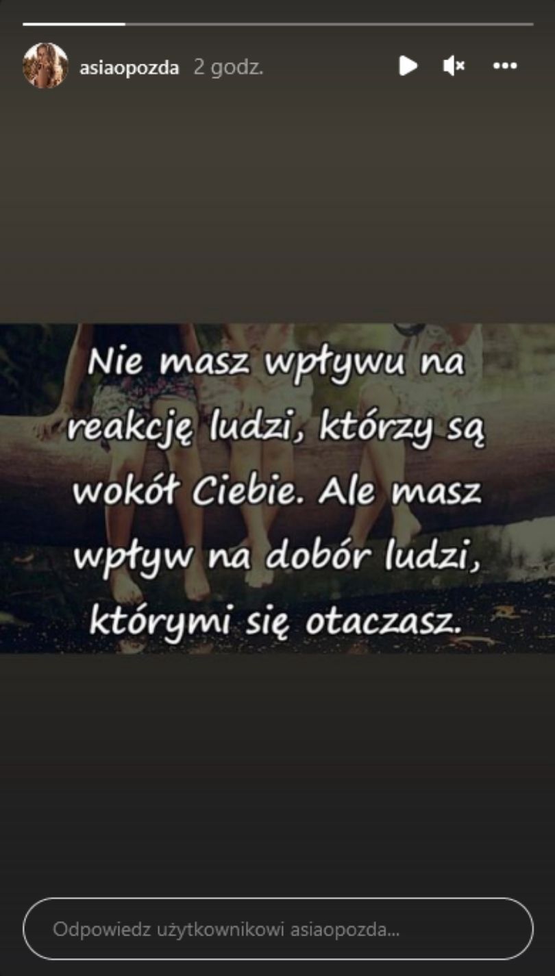 Joanna Opozda publikuje wymowny cytat
