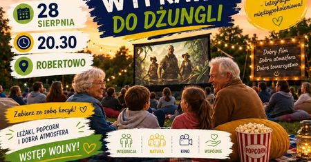 Leżaki, popcorn i kino pod gwiazdami. Wyjątkowy wieczór w Robertowie