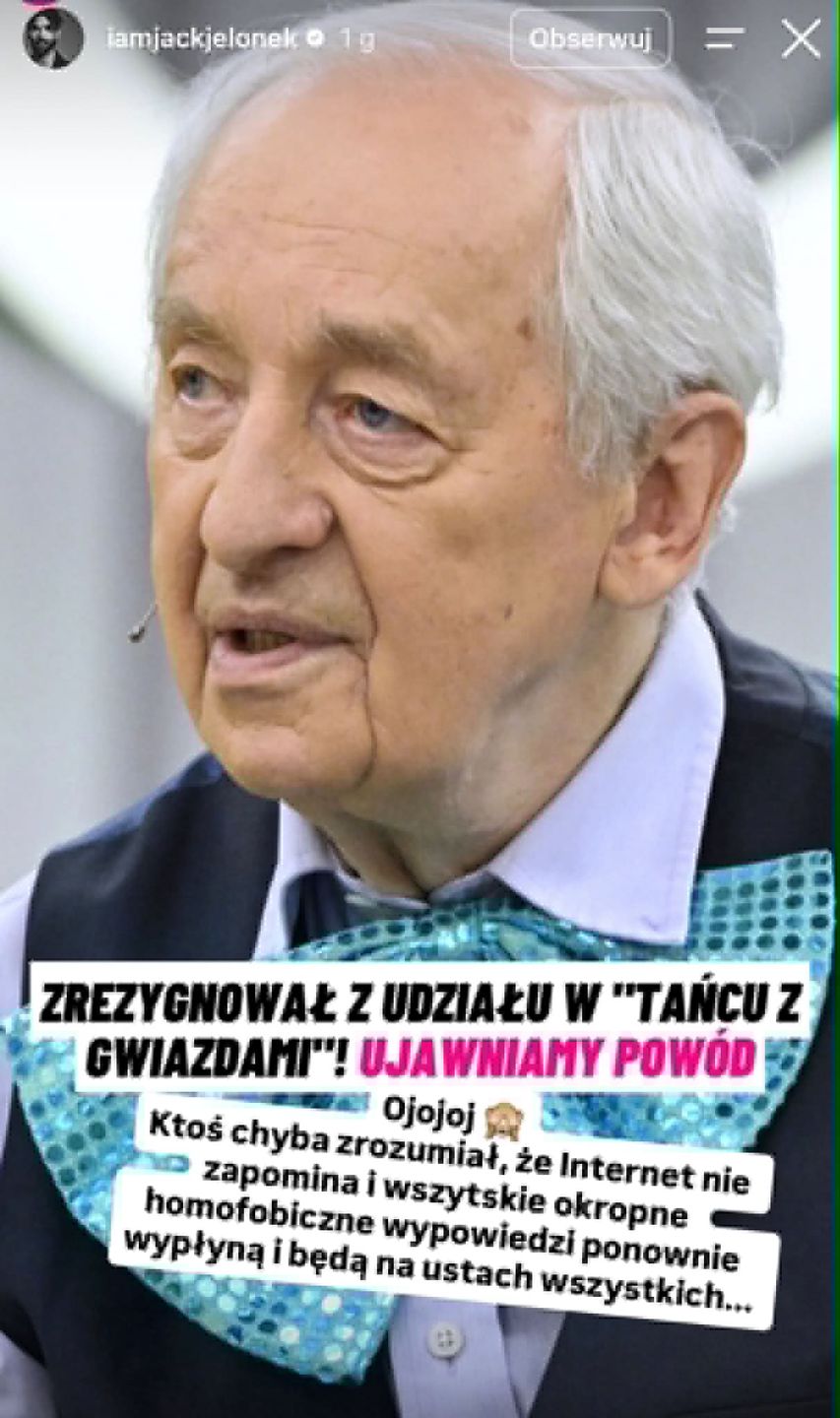 Jacek Jelonek reaguje na rezygnację Andrzeja Rosiewicza z "TzG"