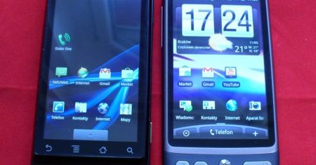 HTC Desire czy Motorola Milestone - porównanie wyświetlaczy