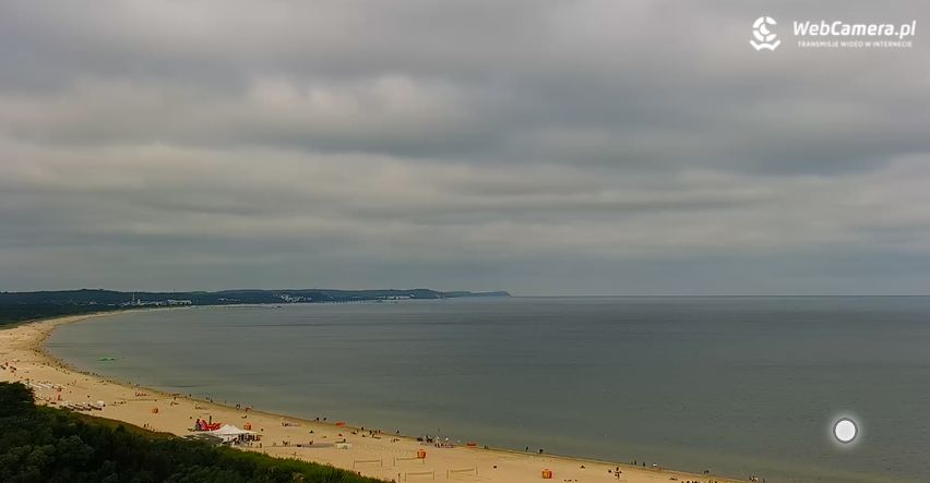 Niemal pusty piasek w Świnoujściu.