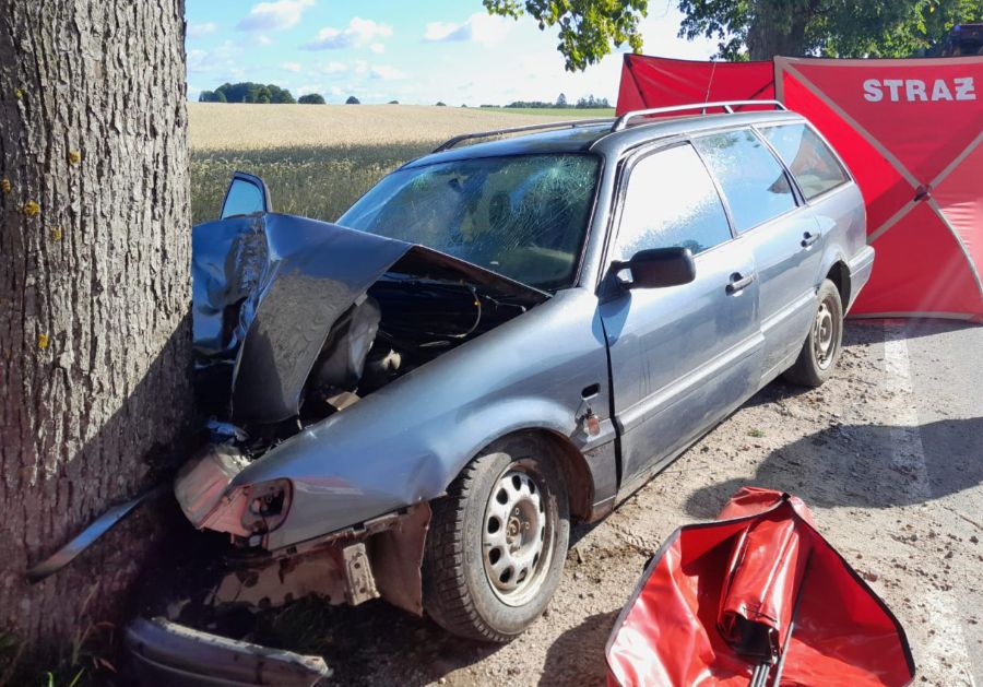 Śmiertelny wypadek pod Kartuzami. Dwie osoby nie żyją