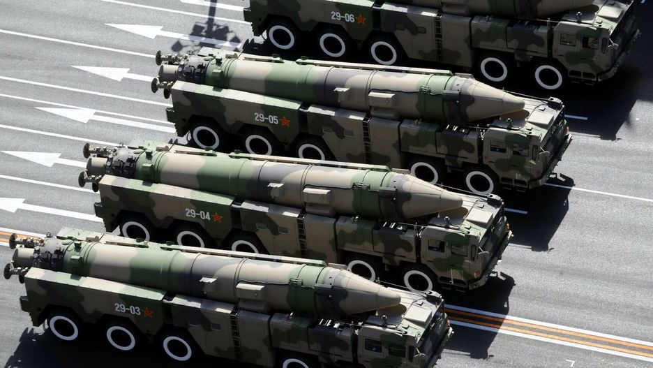 arch7
--FILE--Chinese PLAs DF-21C medium-range ballistic missile vehicles parade through the Tiananmen Square during a military parade of the grand celebration for the 60th anniversary of the founding of the Peoples Republic of China, in Beijing, China, 1 October 2009.    China is pursuing military capability to operate as far as the Indian Ocean and the western Pacific, as the countrys growing demand for oil and natural gas makes strategic sea routes more important, the Pentagon said. New weapons and carriers give China an increasing ability to operate far afield, and it continues a military buildup opposite Taiwan even with improved economic ties across the strait, the U.S. Defense Department said in an annual report to Congress released Monday (16 August 2010). The report outlines Chinas use of naval forces, ballistic missiles and air power to extend its influence to areas where the U.S. also is seeking more and stronger alliances.
jhphoto