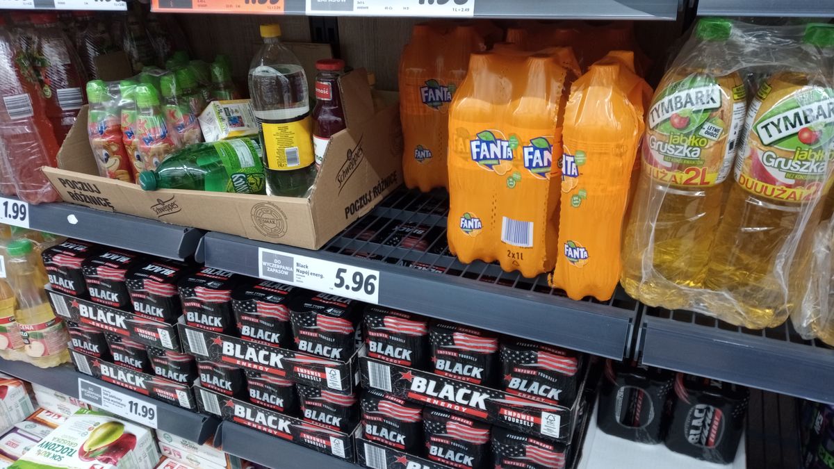Podatek cukrowy, napoje, energetyki, słodkie napoje