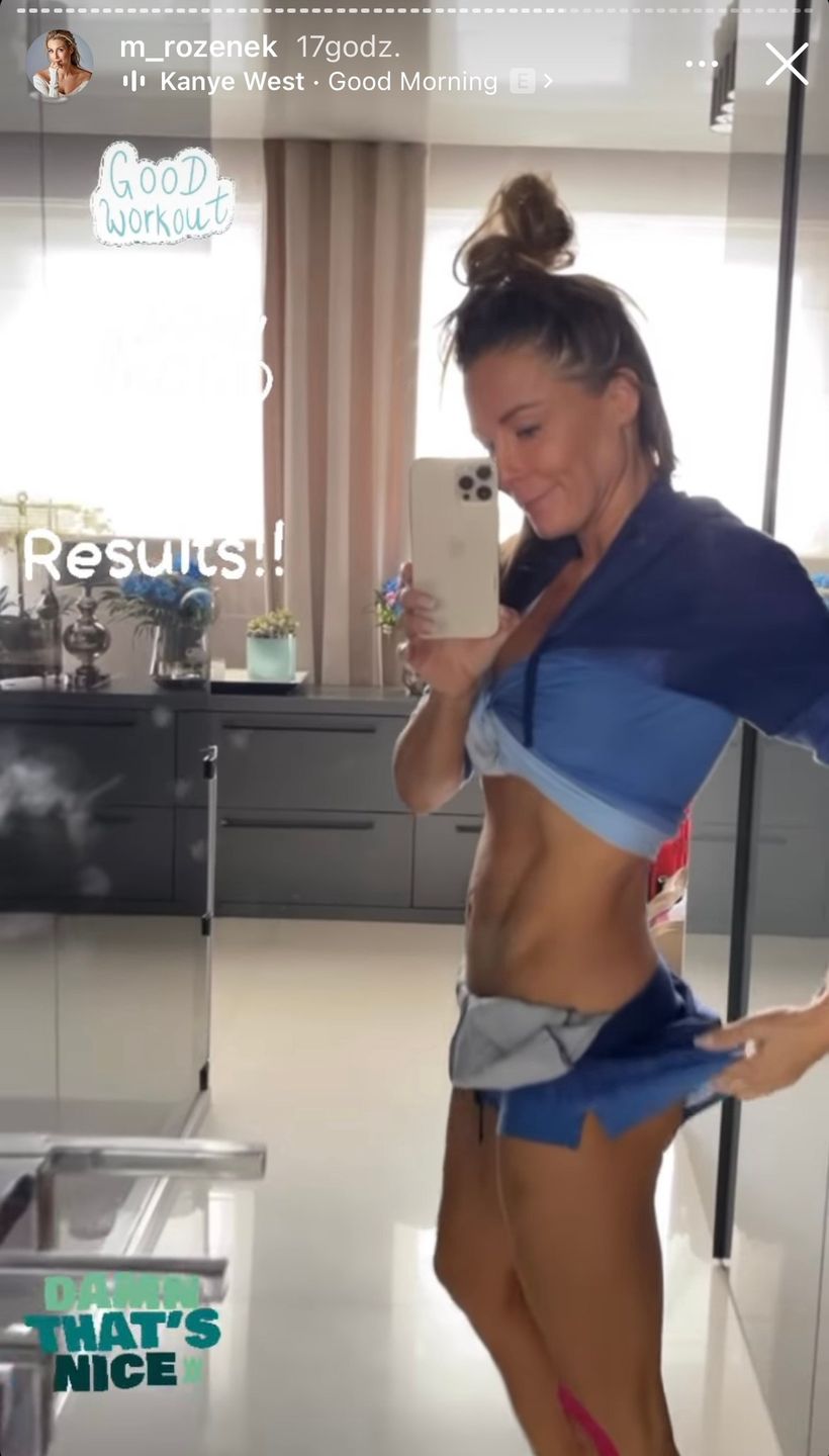 Małgorzata Rozenek chwali się płaskim brzuchem