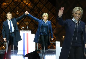 Tak Emmanuel Macron i jego 64-letnia żona cieszyli się z wygranej (ZDJĘCIA)