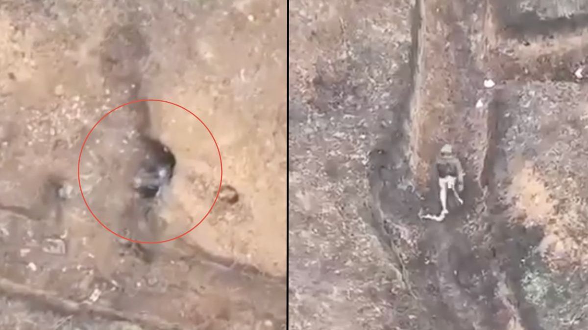 Rosjan uciekał z okupu bez spodni