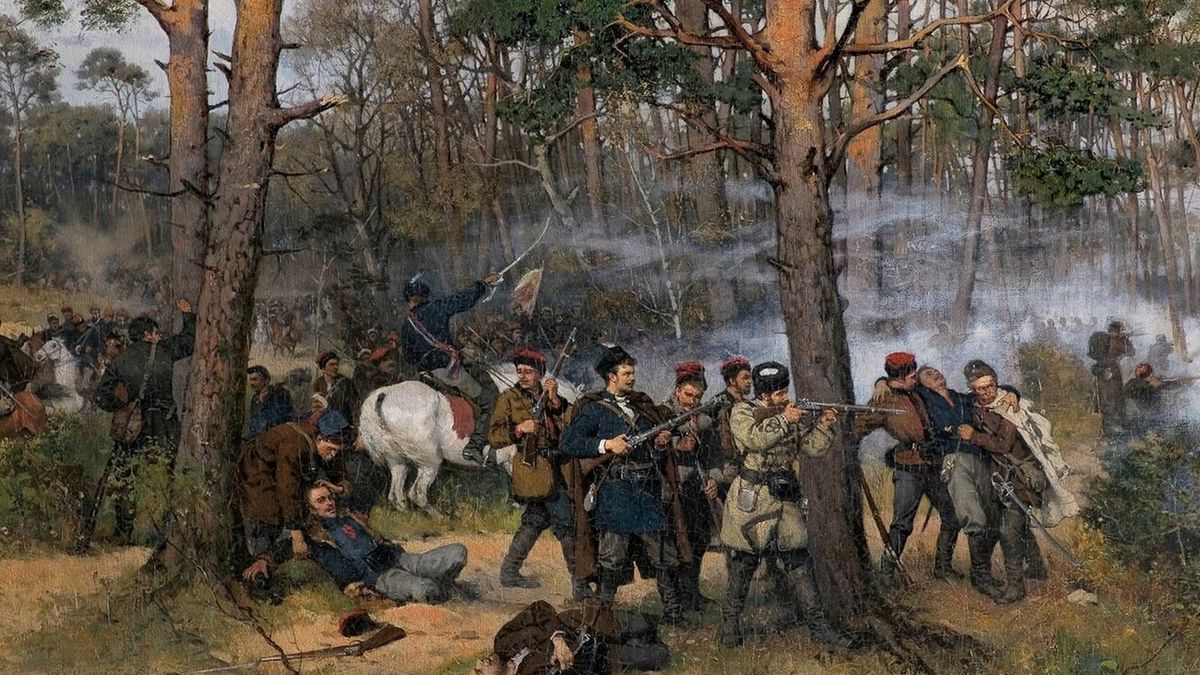 Powstanie styczniowe w 1863 roku (obraz Tadeusza Ajdukiewicza)