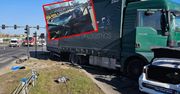 Tir staranował pięć aut. Paraliż. Byli ranni w Krakowie