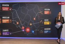 Mapa Polski w TV Republika