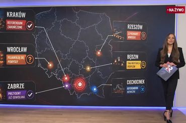 Mapa Polski w TV Republika