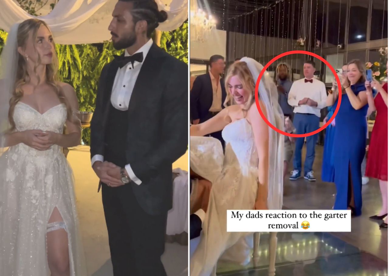 A wedding video went viral. The father of the bride caught the viewers' attention