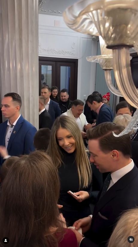 Małgorzata Rozenek na wigilii w Sejmie