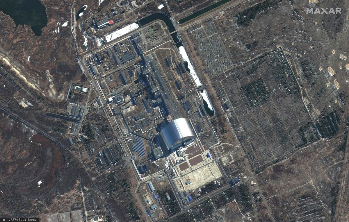 Czarnobyl na zdjęciu satelitarnym Maxar Technologies 