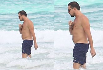 Leonardo DiCaprio bez koszulki na plaży w Meksyku (ZDJĘCIA)