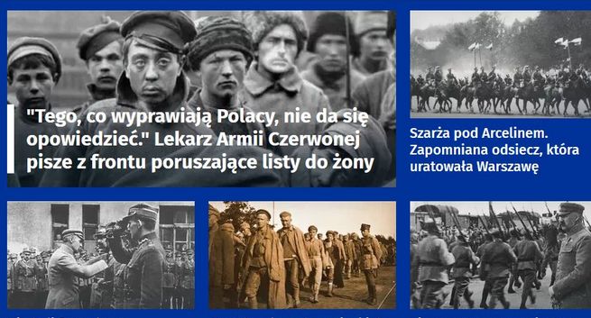 Onet skrytykowany przez prawicę za teksty o niedoli Rosjan w Bitwie Warszawskiej